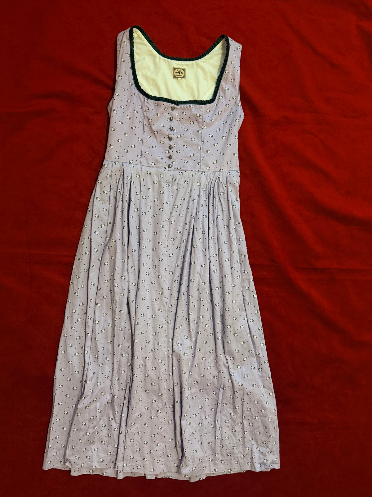 Abito tirolese vintage stampa fiori