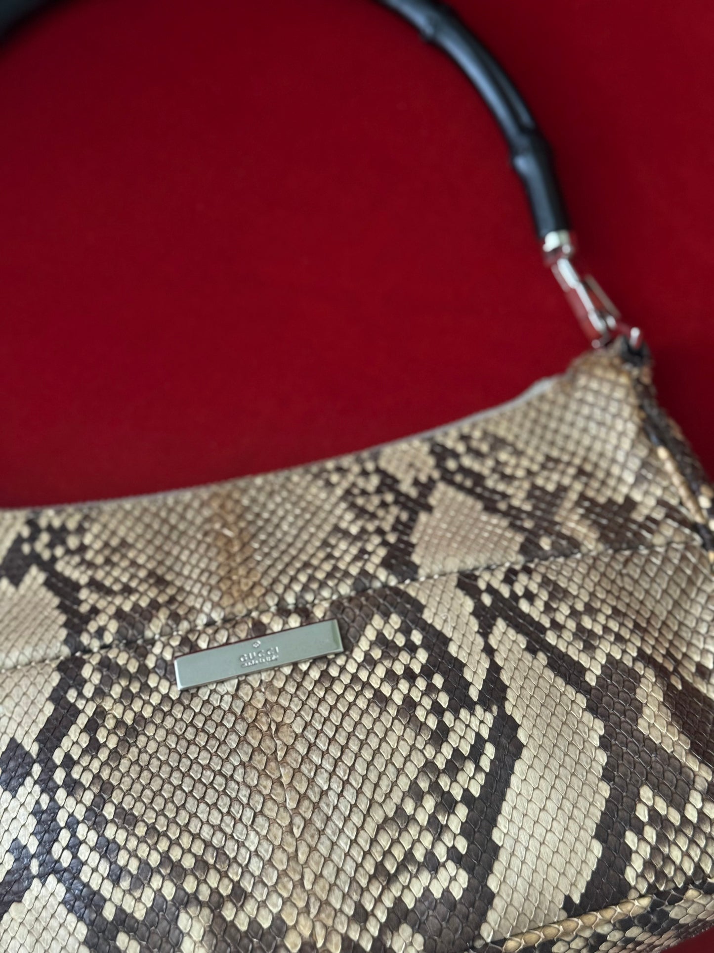 Gucci borsa “Bamboo” in pitone