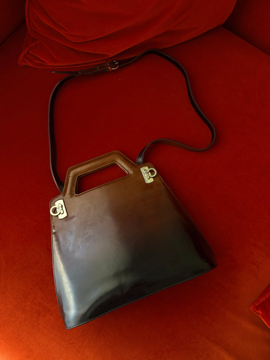 Salvatore Ferragamo borsa in pelle degradé