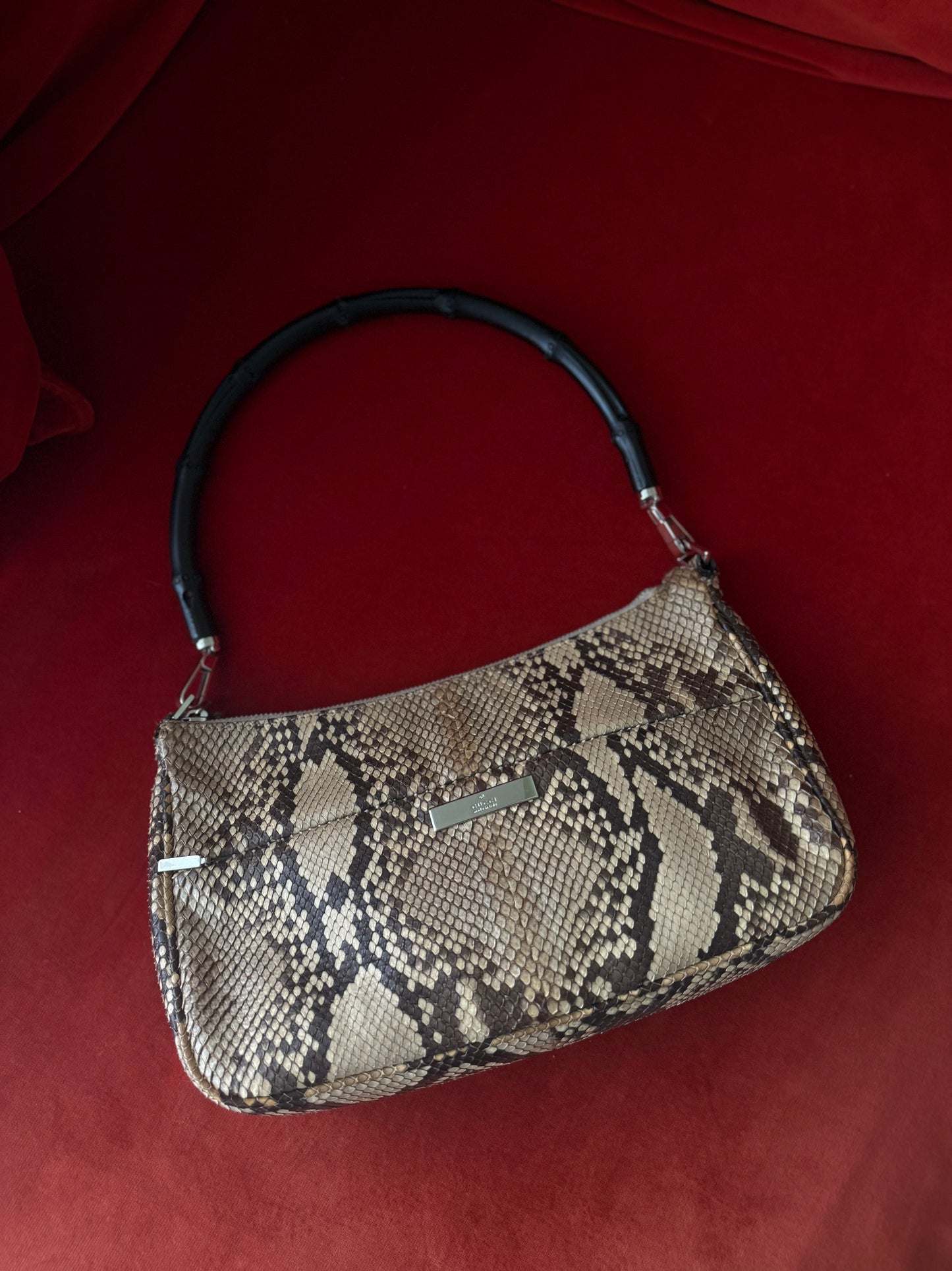 Gucci borsa “Bamboo” in pitone