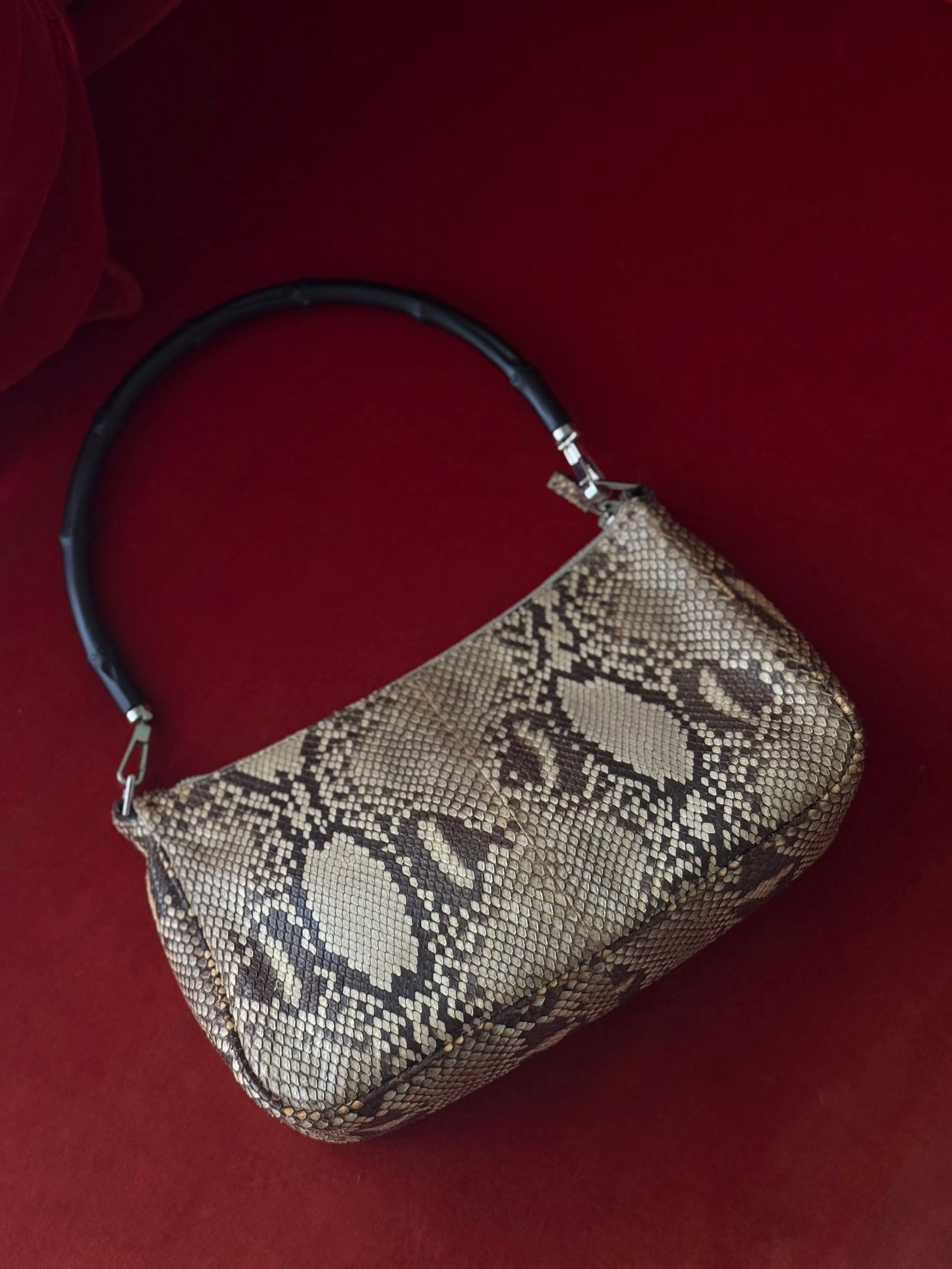 Gucci borsa “Bamboo” in pitone