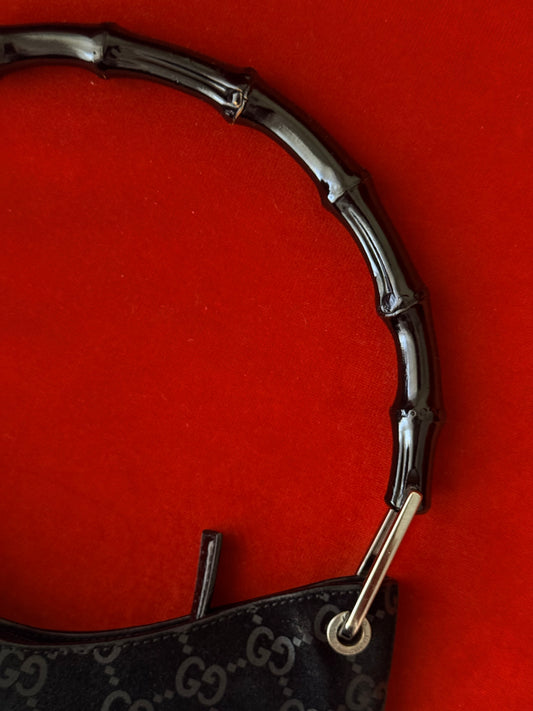 Gucci borsa Bamboo in suede monogram