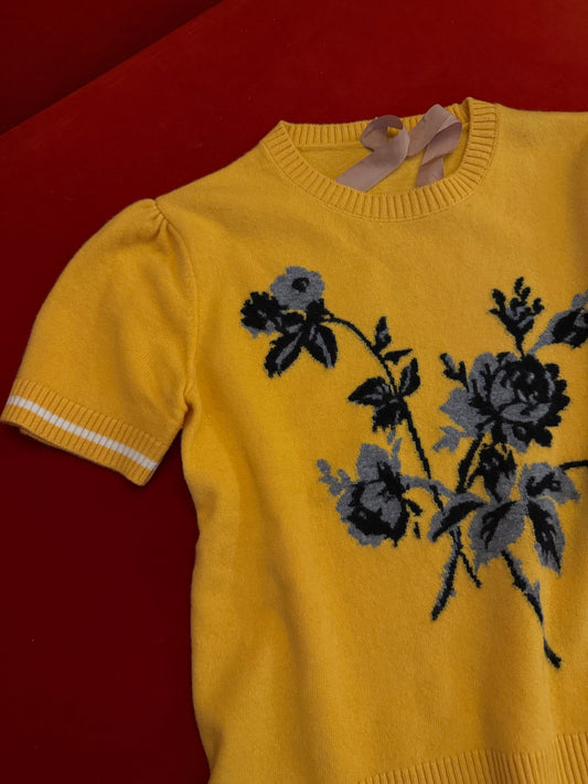 N°21 short-sleeved floral sweater