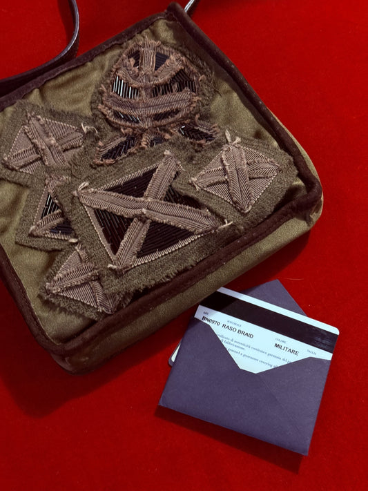 Prada mini satin bag with embroidery