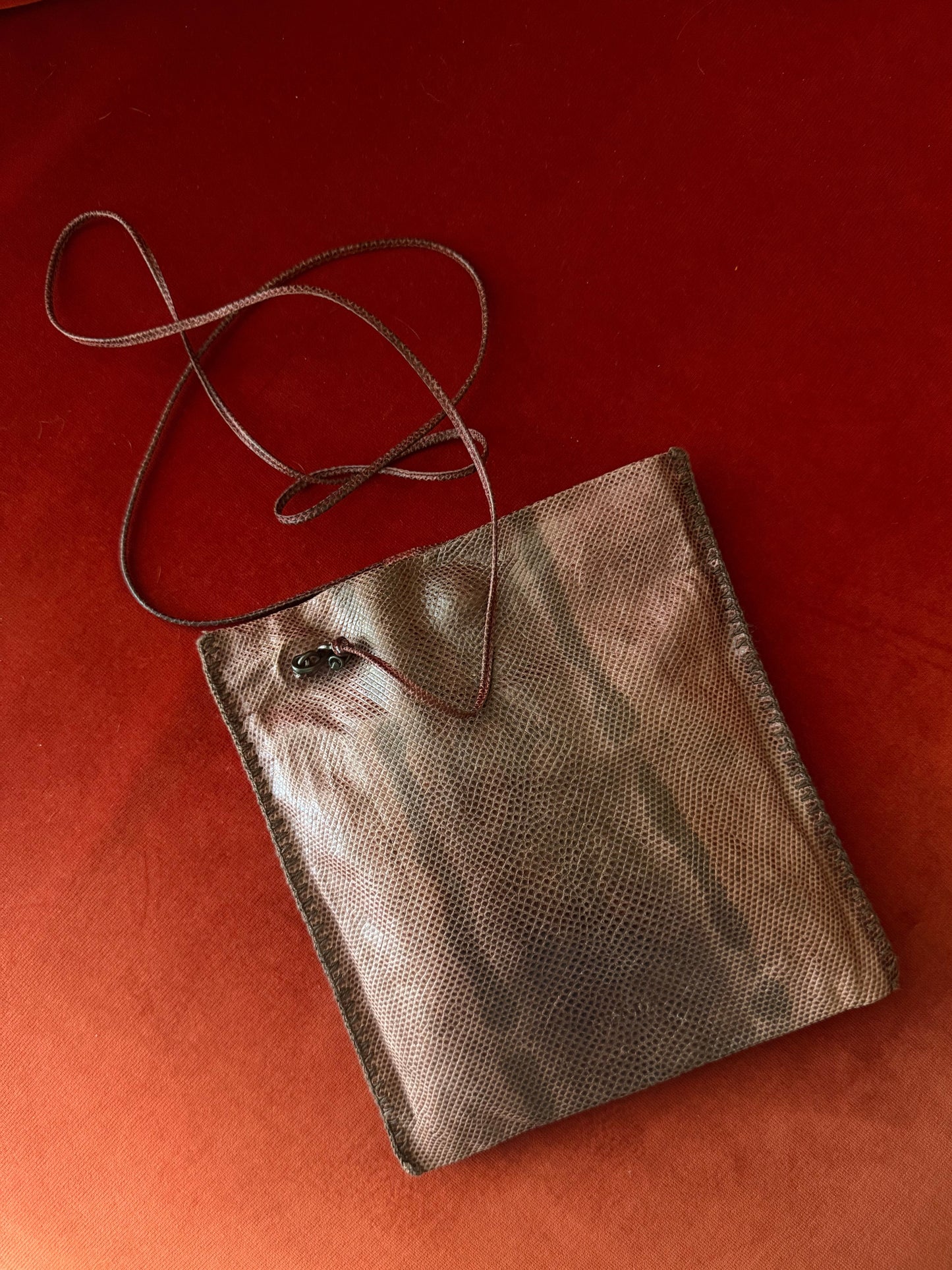 Prada mini tote in rettile