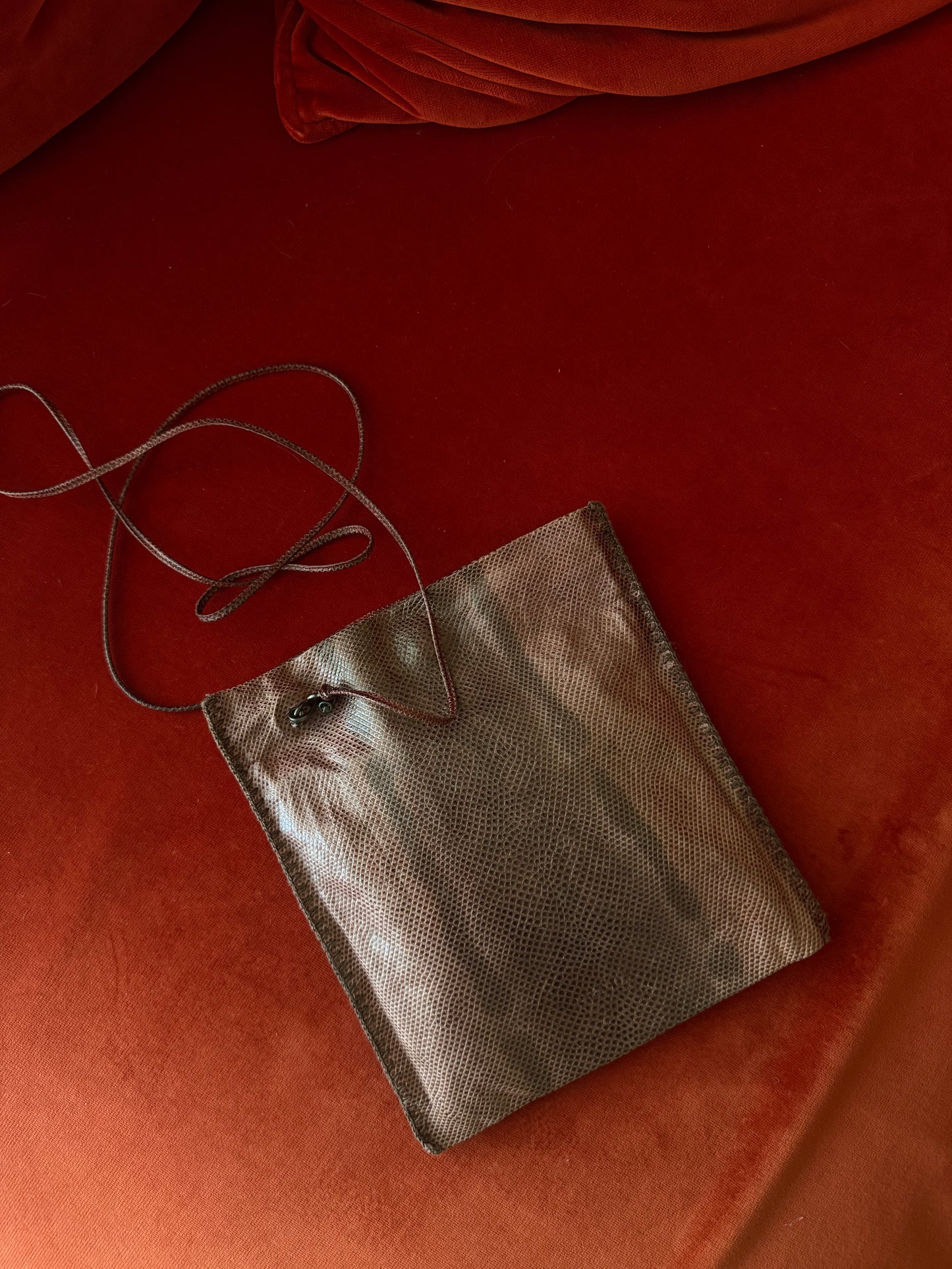 Prada mini tote in rettile