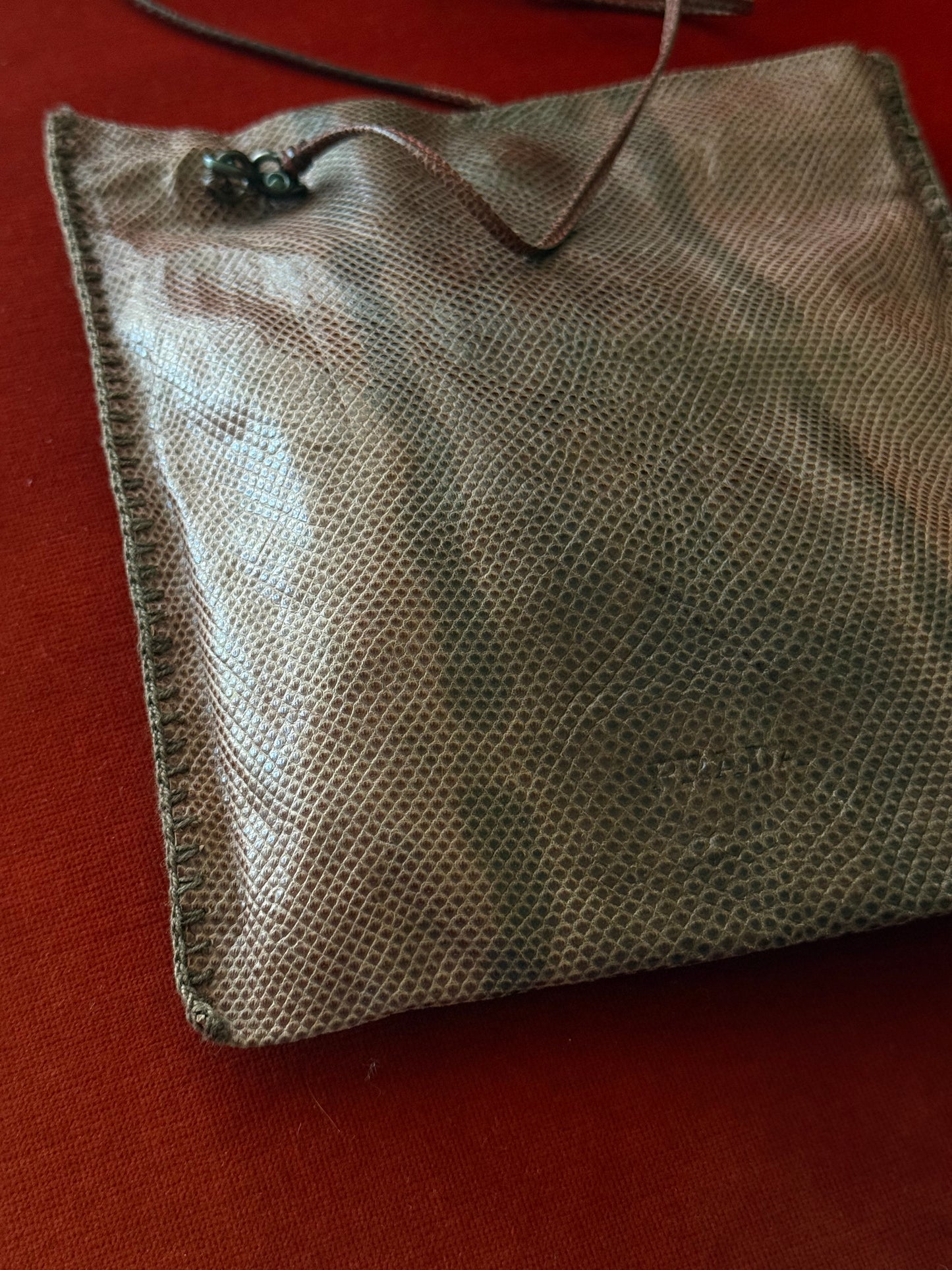 Prada mini tote in rettile