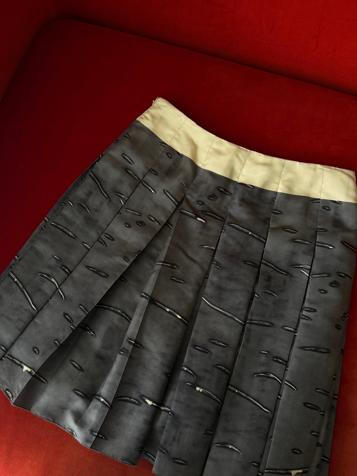 Prada gonna a pieghe in seta P/E 2005