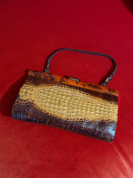 Vintage crocodile leather bag