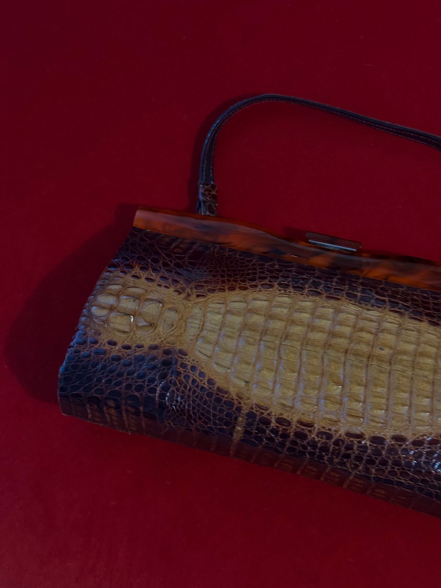 Borsa vintage in coccodrillo