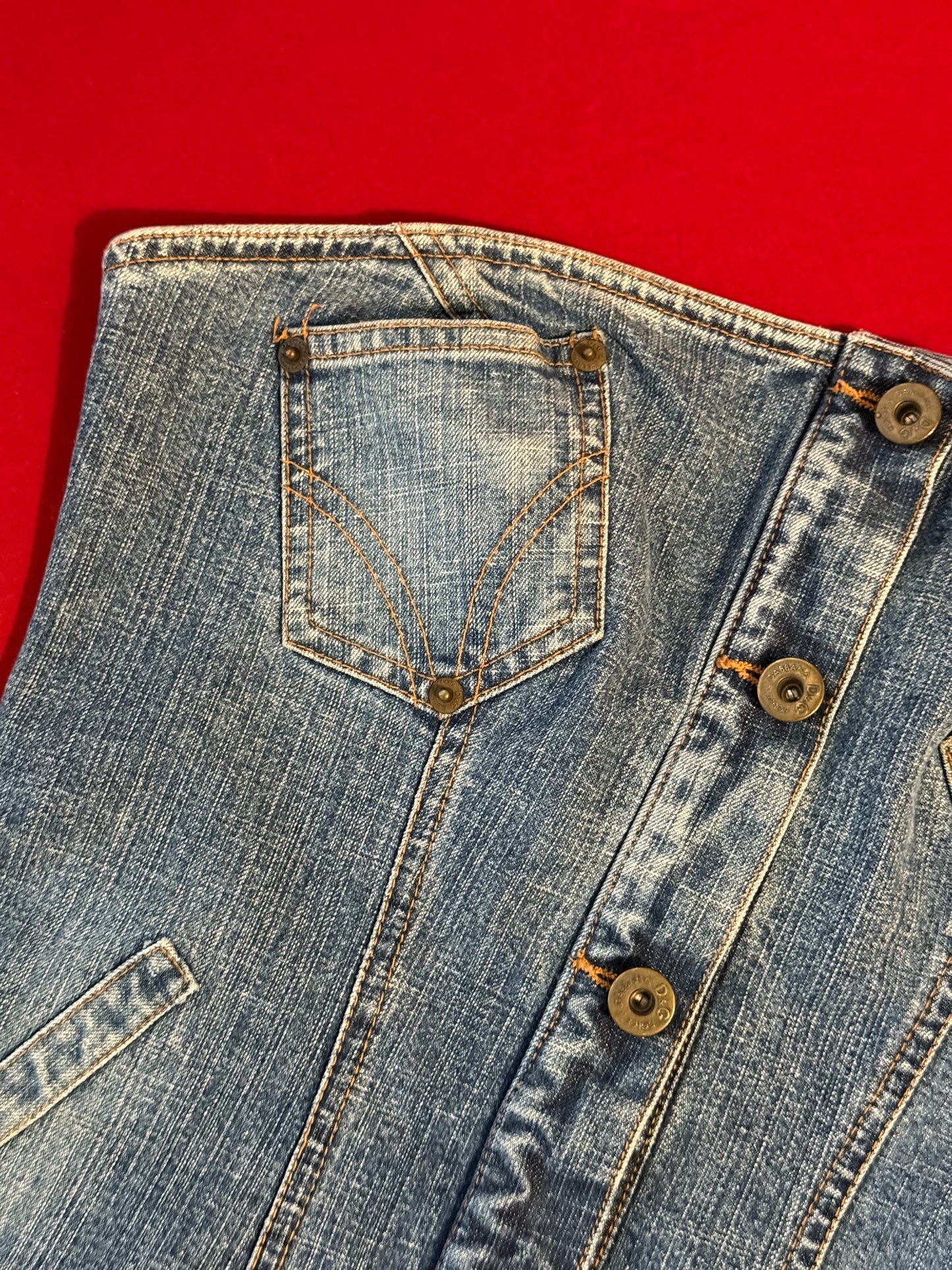 D&G corsetto in denim