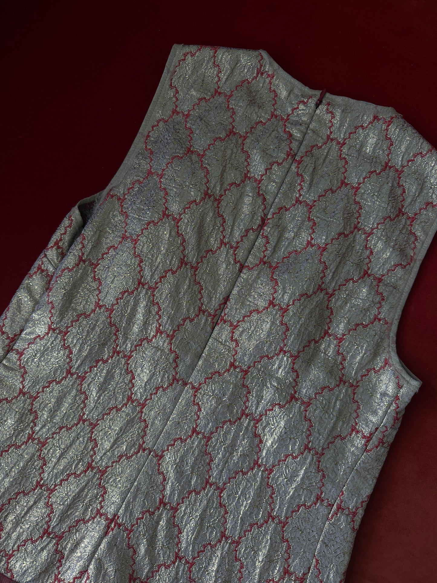 Prada top rosso e oro P/E 2002