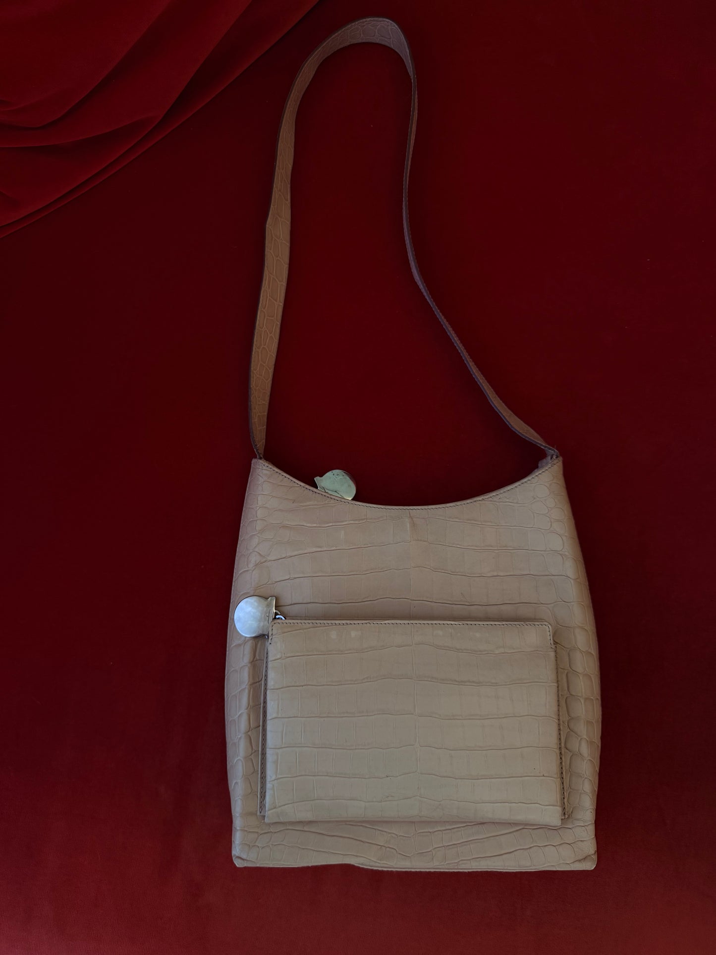 Salvatore Ferragamo borsa stampa coccodrillo