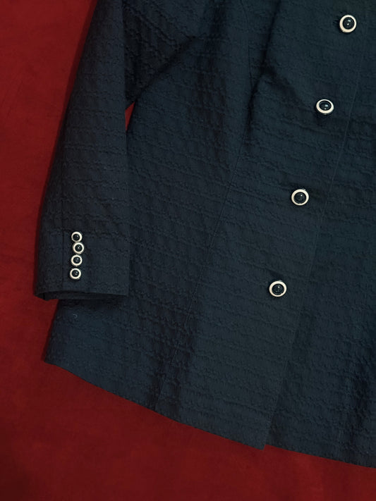 Blazer sartoriale vintage in tessuto lavorato