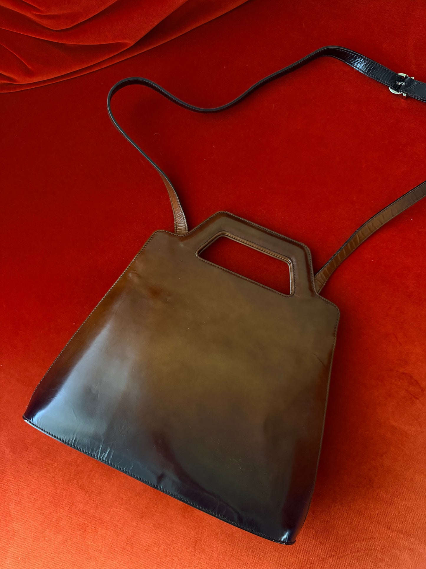 Salvatore Ferragamo borsa in pelle degradé