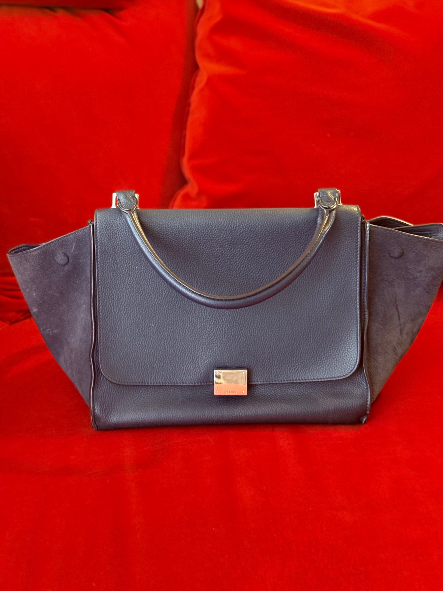 Céline borsa “Trapeze” blu