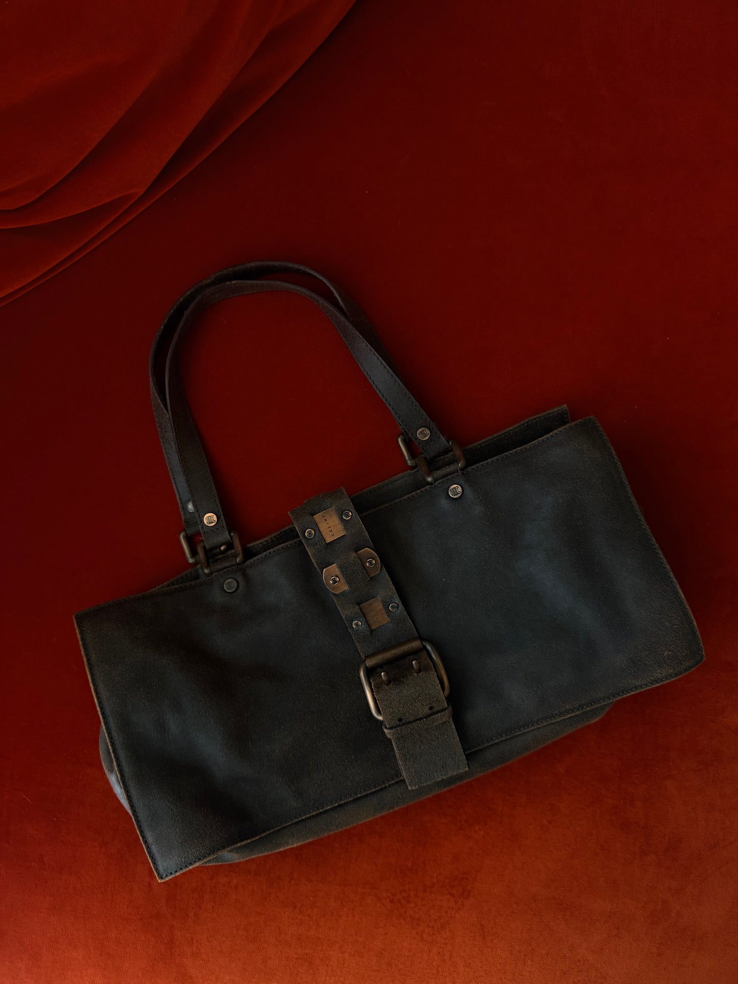 Céline borsa in pelle effetto “used”