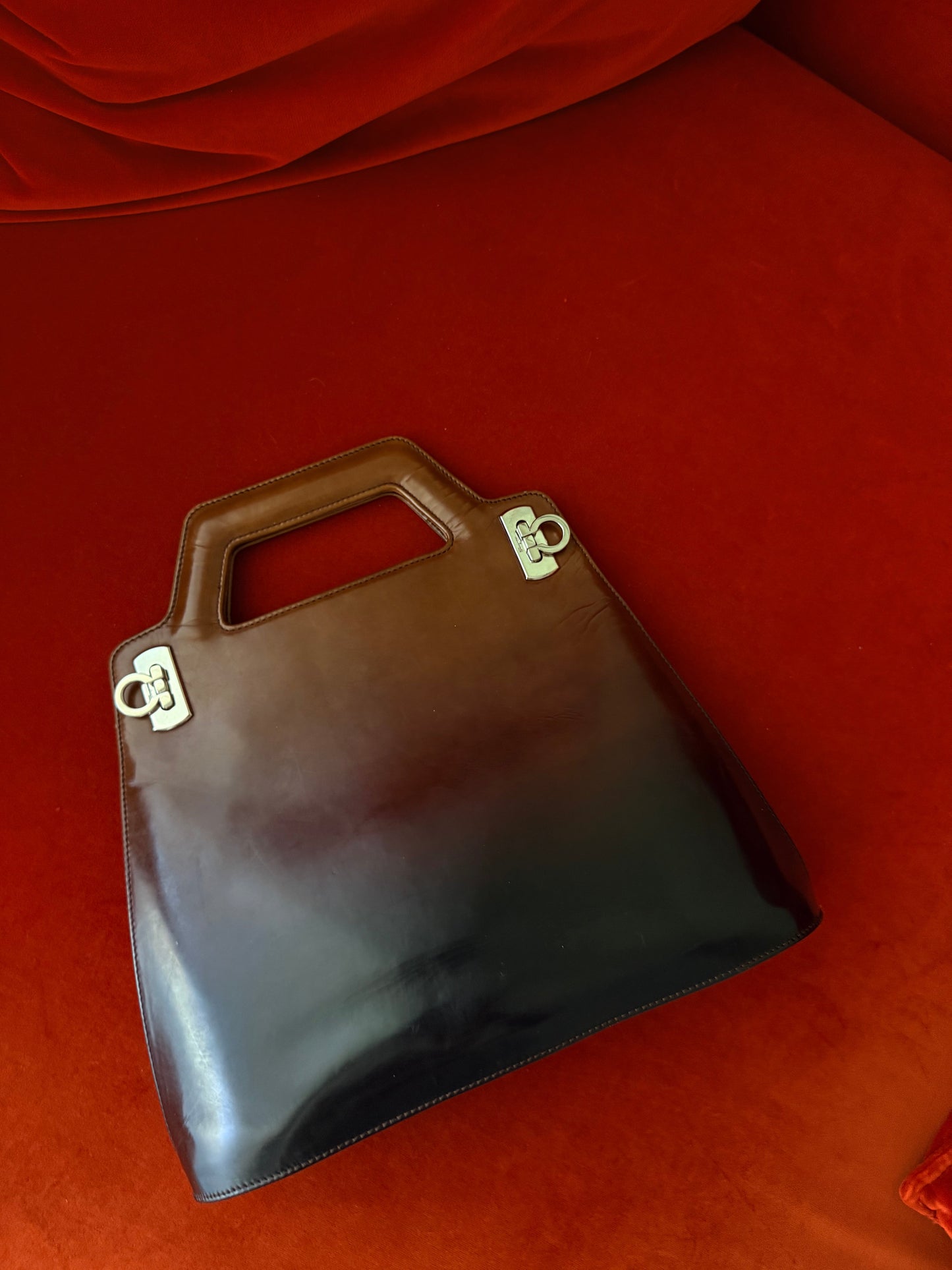 Salvatore Ferragamo borsa in pelle degradé