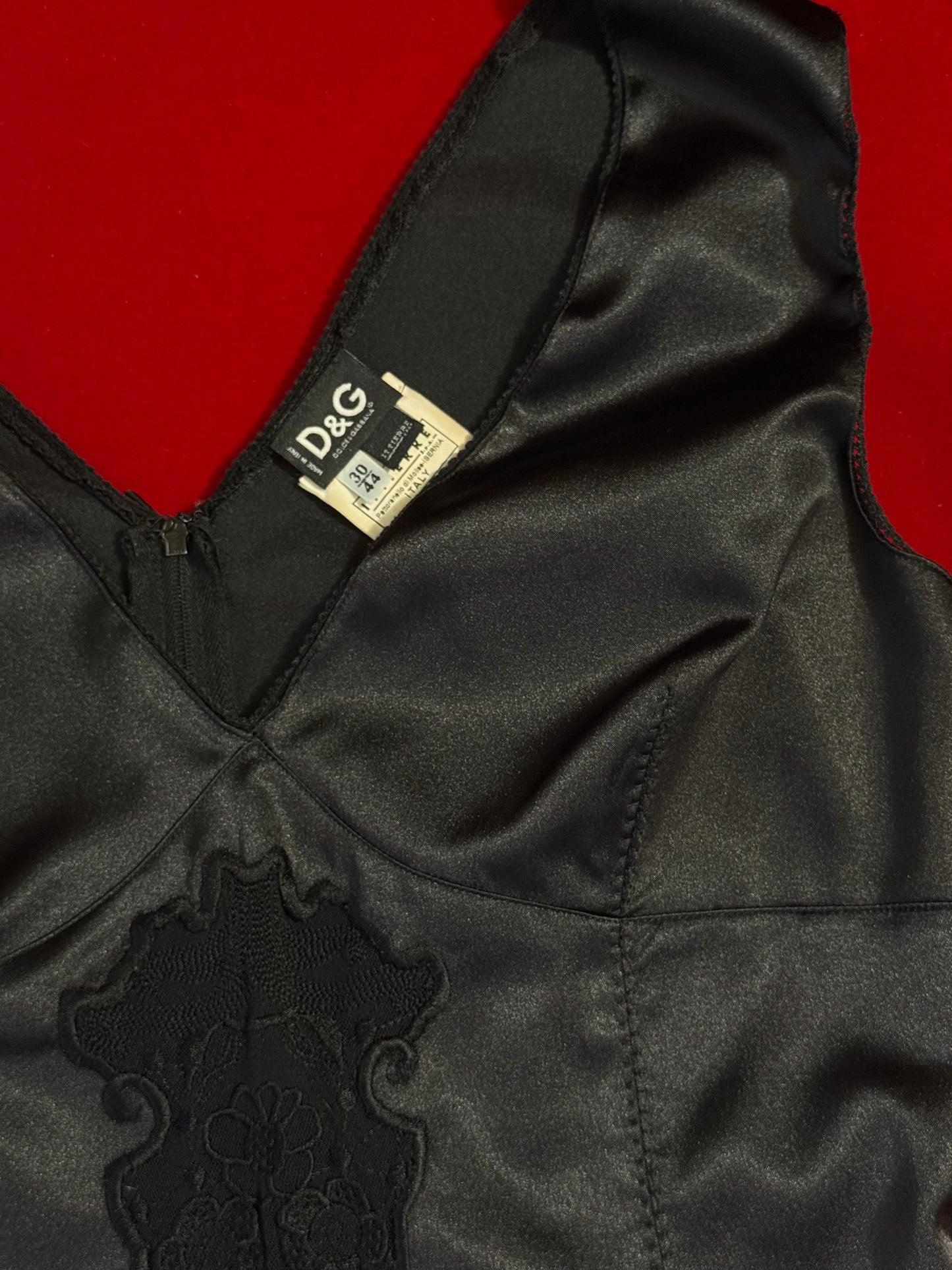 D&G top attillato in pizzo