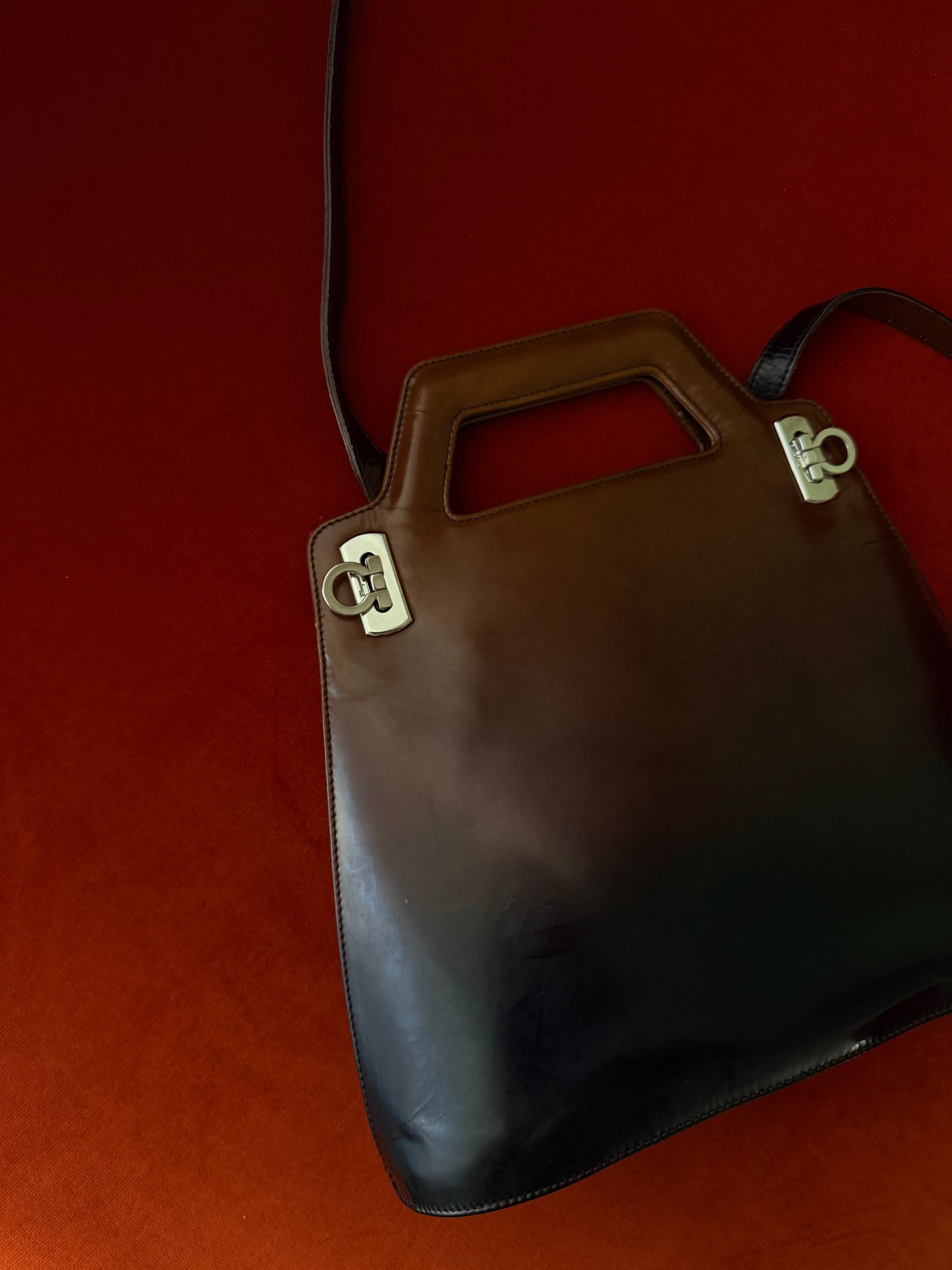 Salvatore Ferragamo borsa in pelle degradé