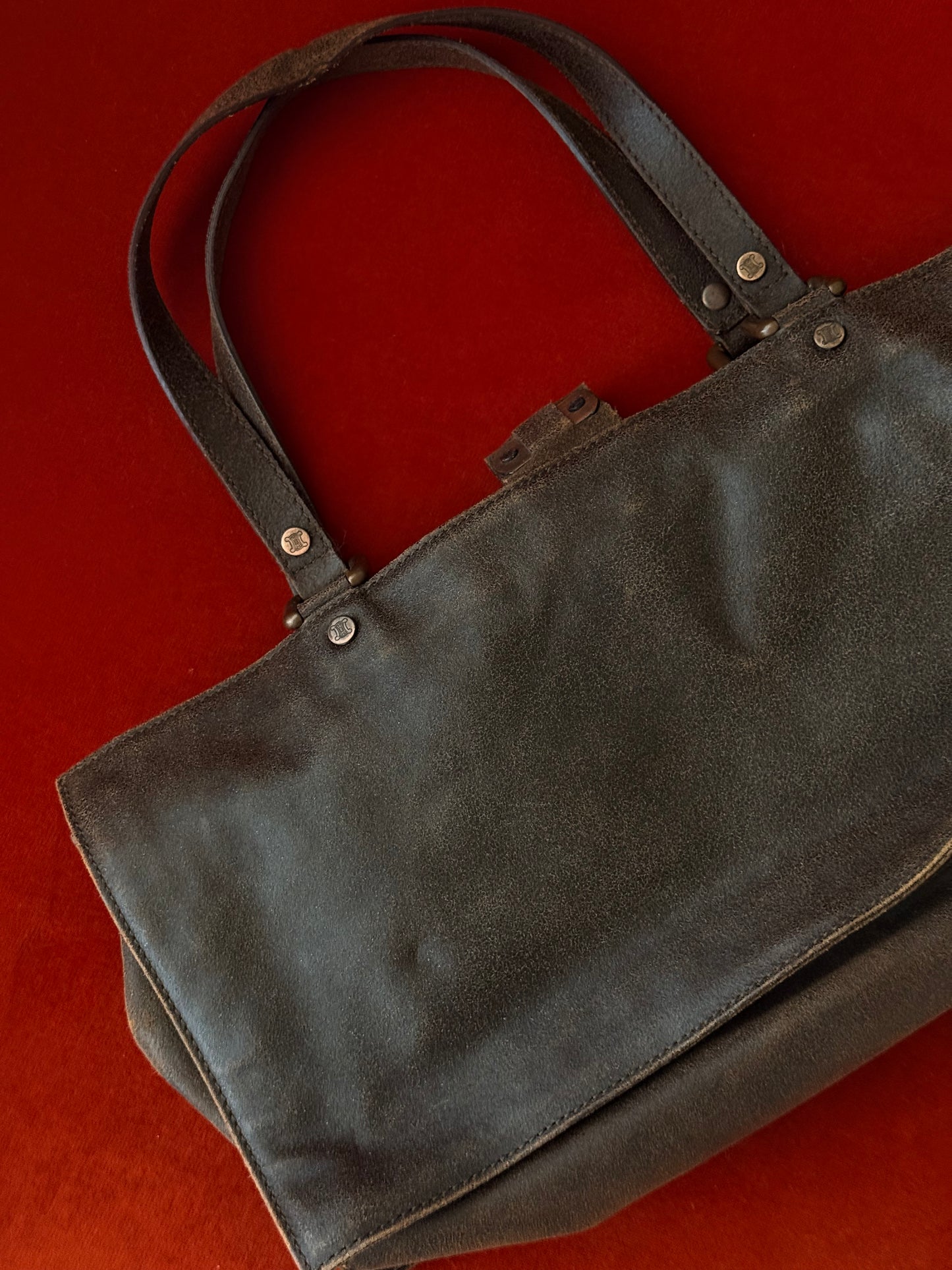 Céline borsa in pelle effetto “used”