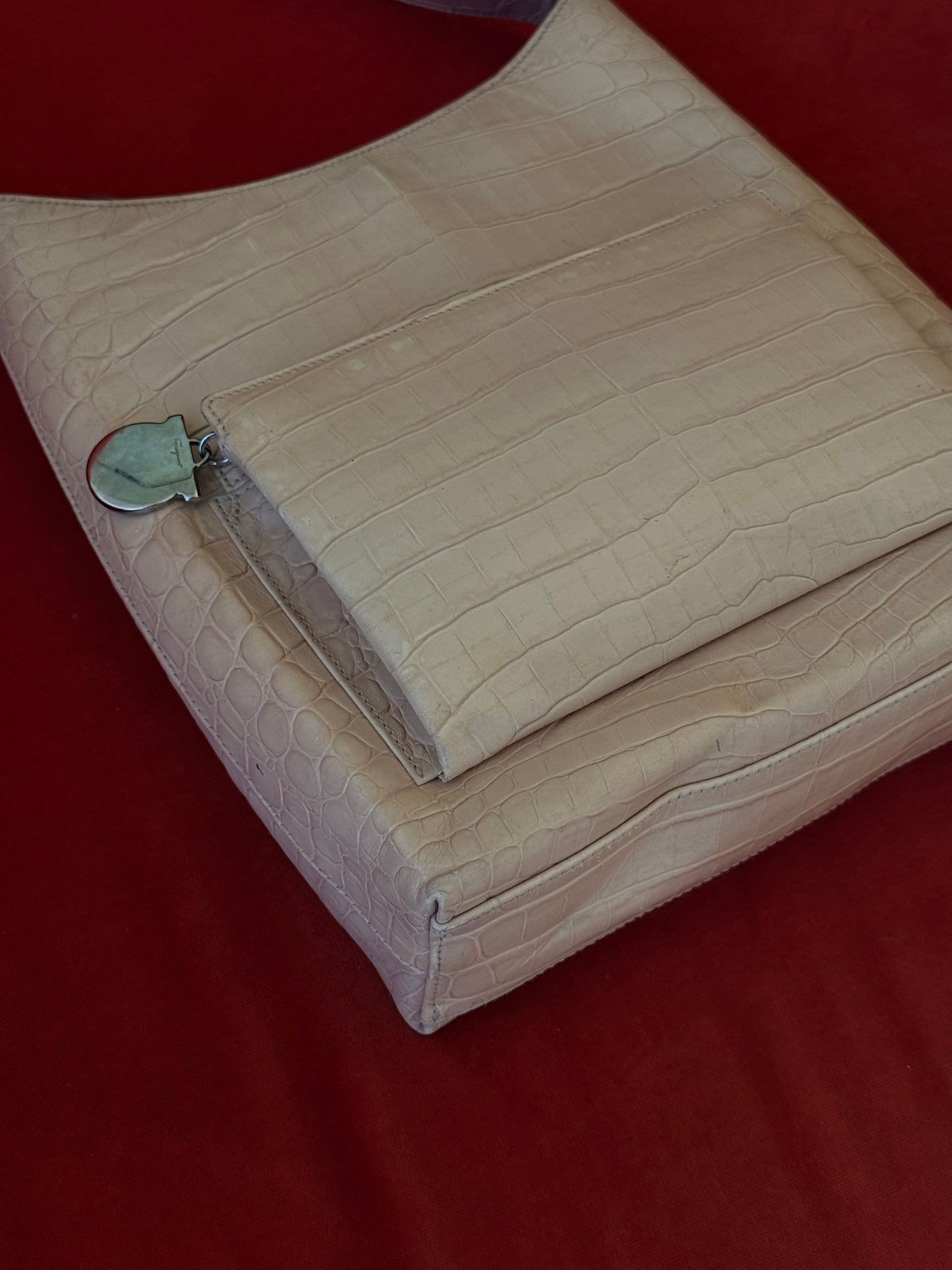 Salvatore Ferragamo borsa stampa coccodrillo