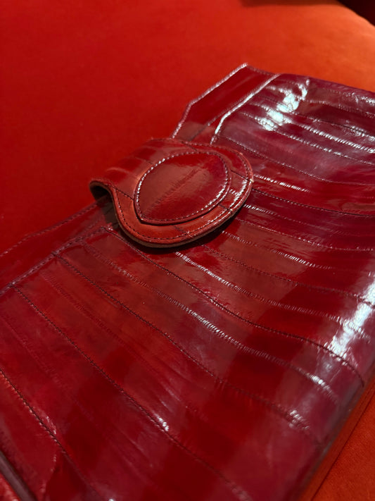 Borsa vintage in pelle di anguilla