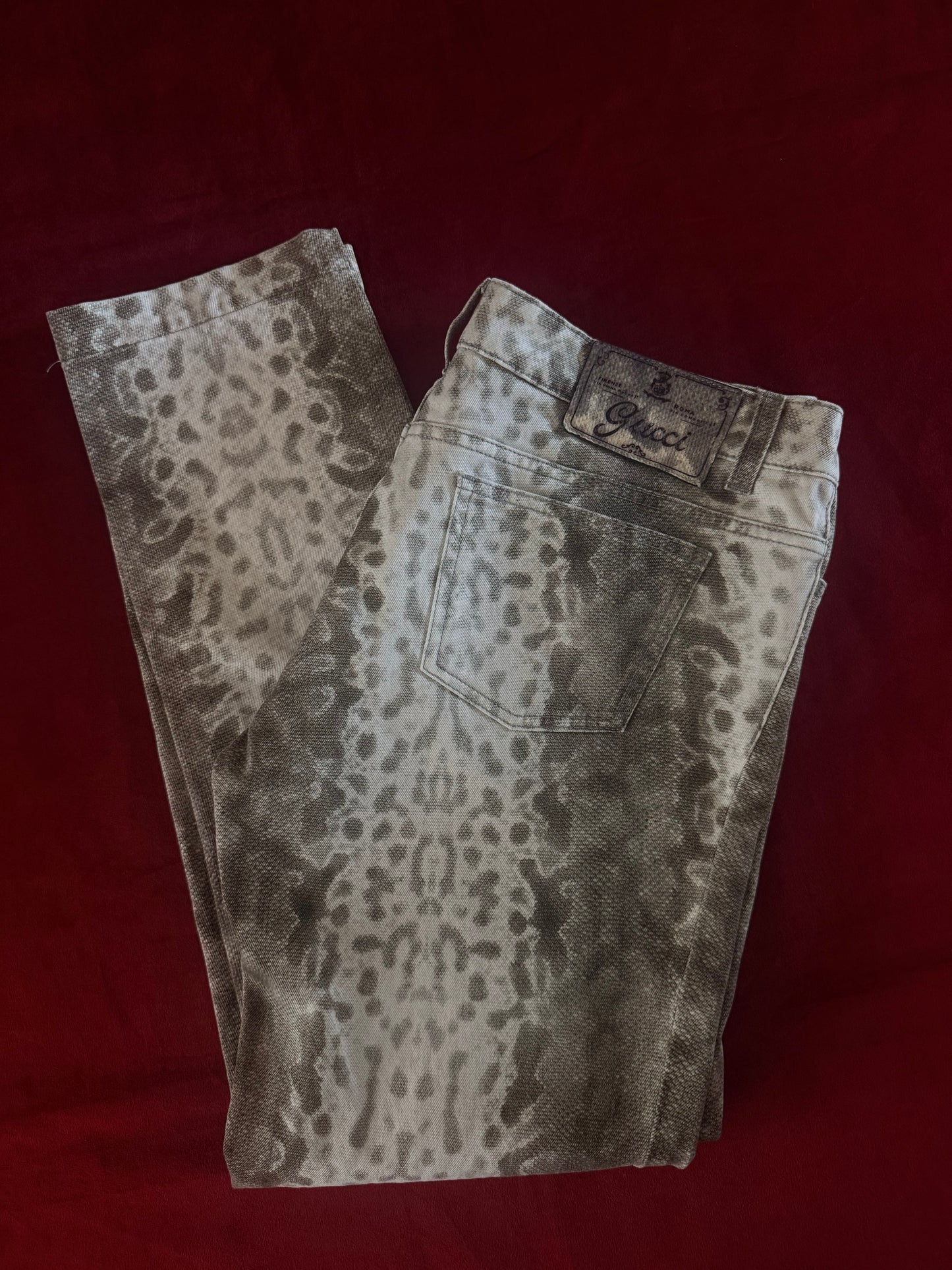 Gucci denim stampa pitone P/E 2000
