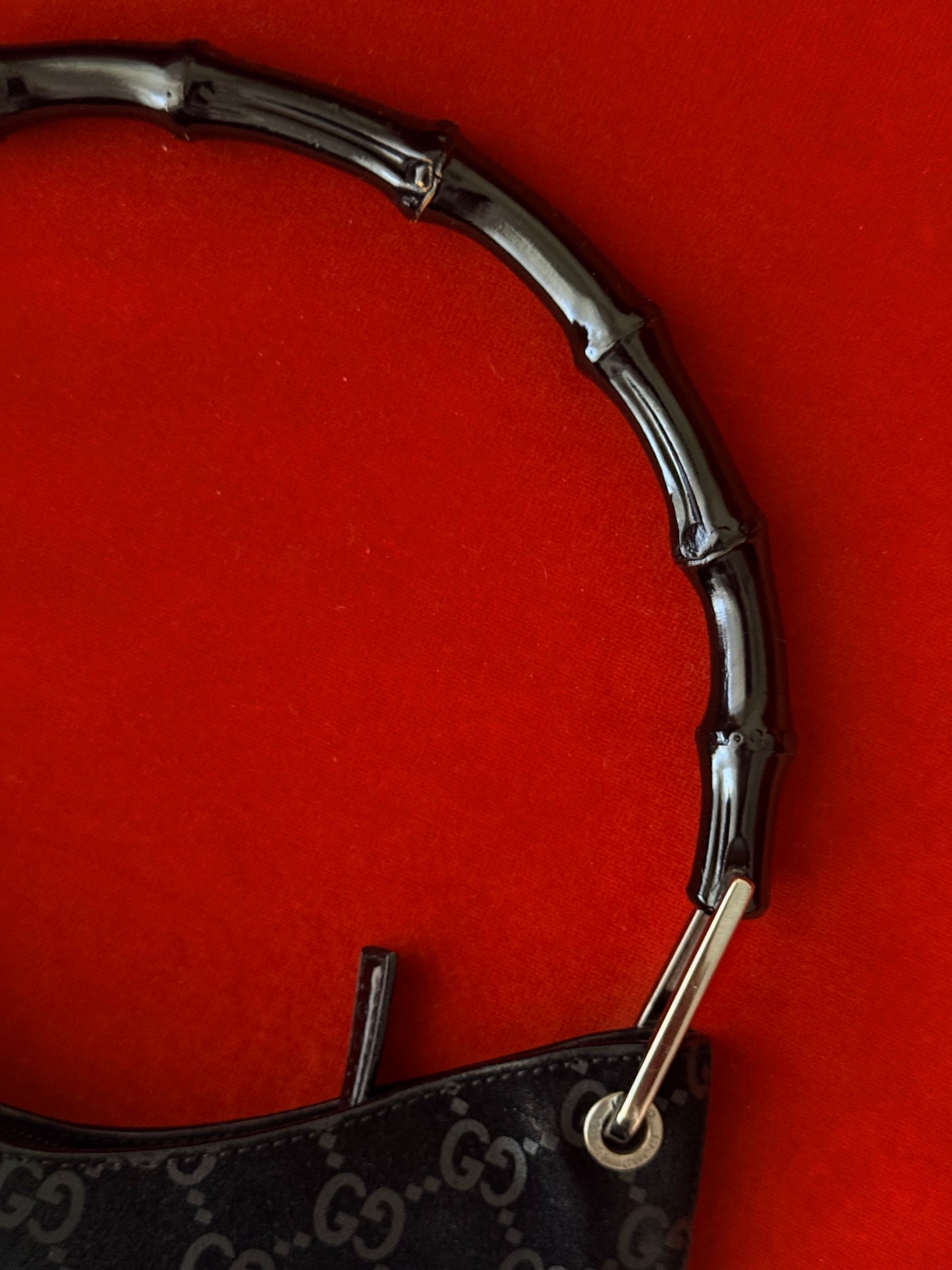 Gucci borsa Bamboo in suede monogram