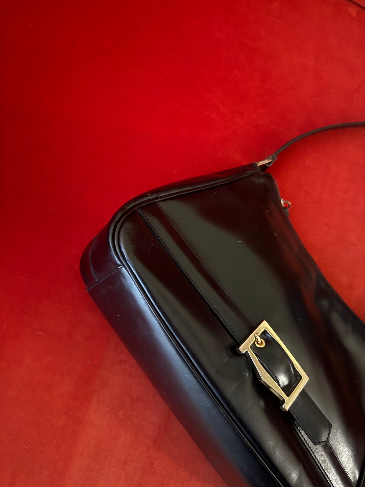 Max Mara leather bag with buckle