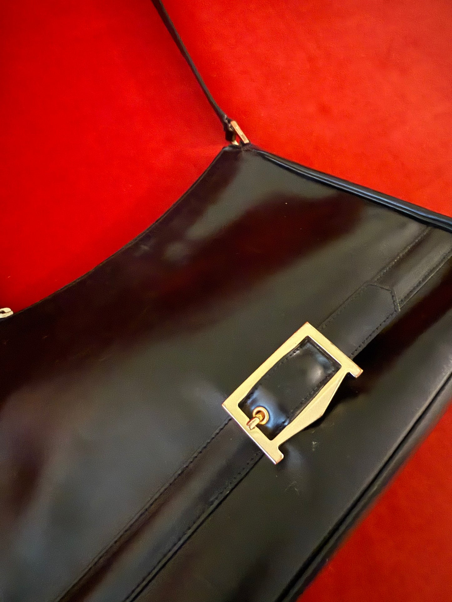 Max Mara leather bag with buckle