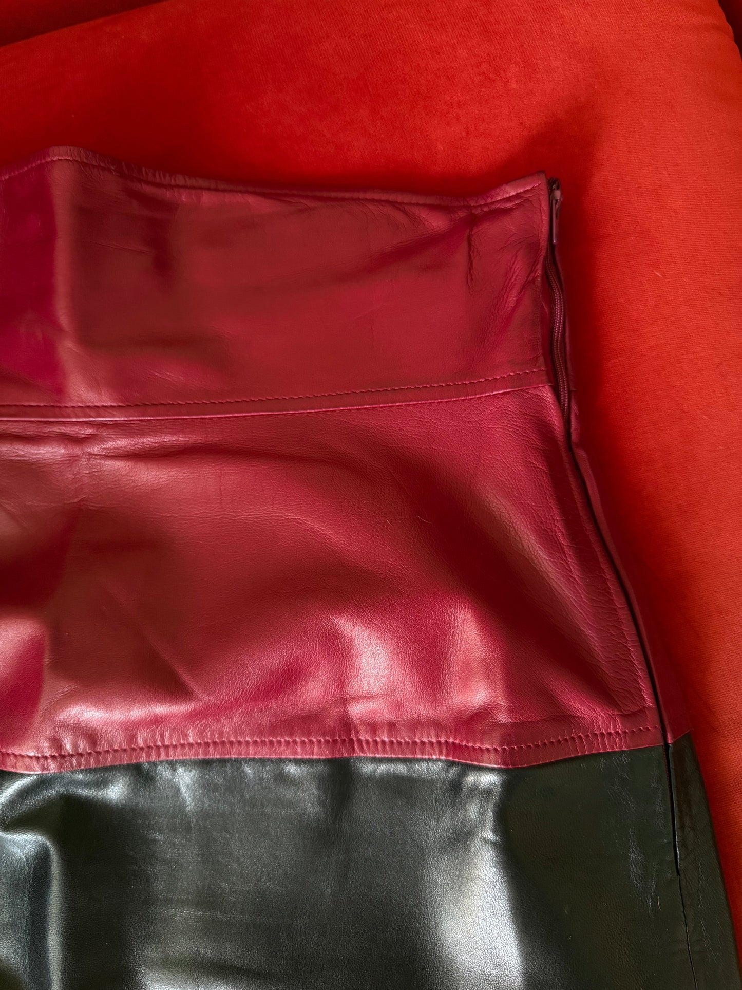 Yves Saint Laurent nappa leather skirt A/W 1984