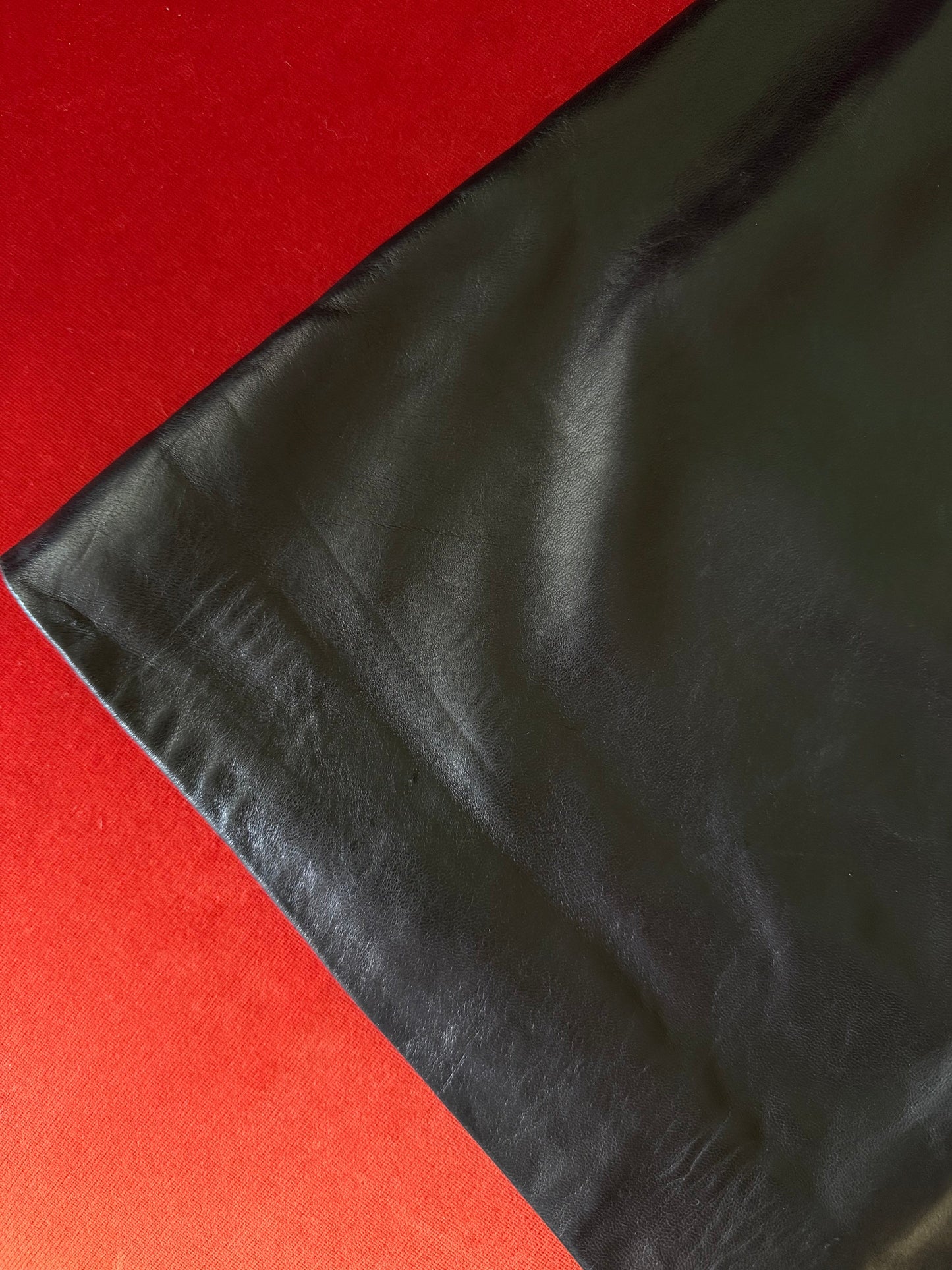 Yves Saint Laurent nappa leather skirt A/W 1984