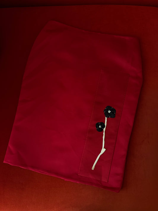 Prada embroidered silk skirt S/S 2013