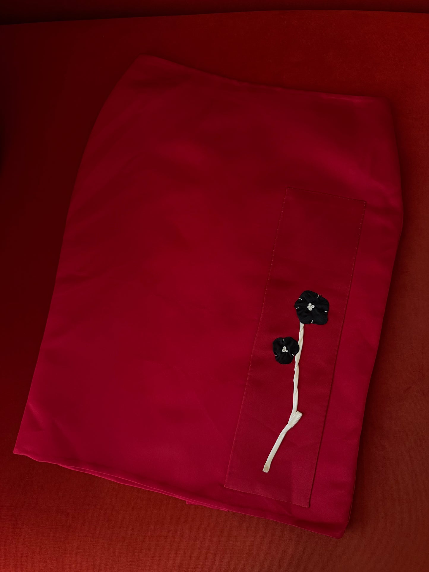 Prada embroidered silk skirt S/S 2013