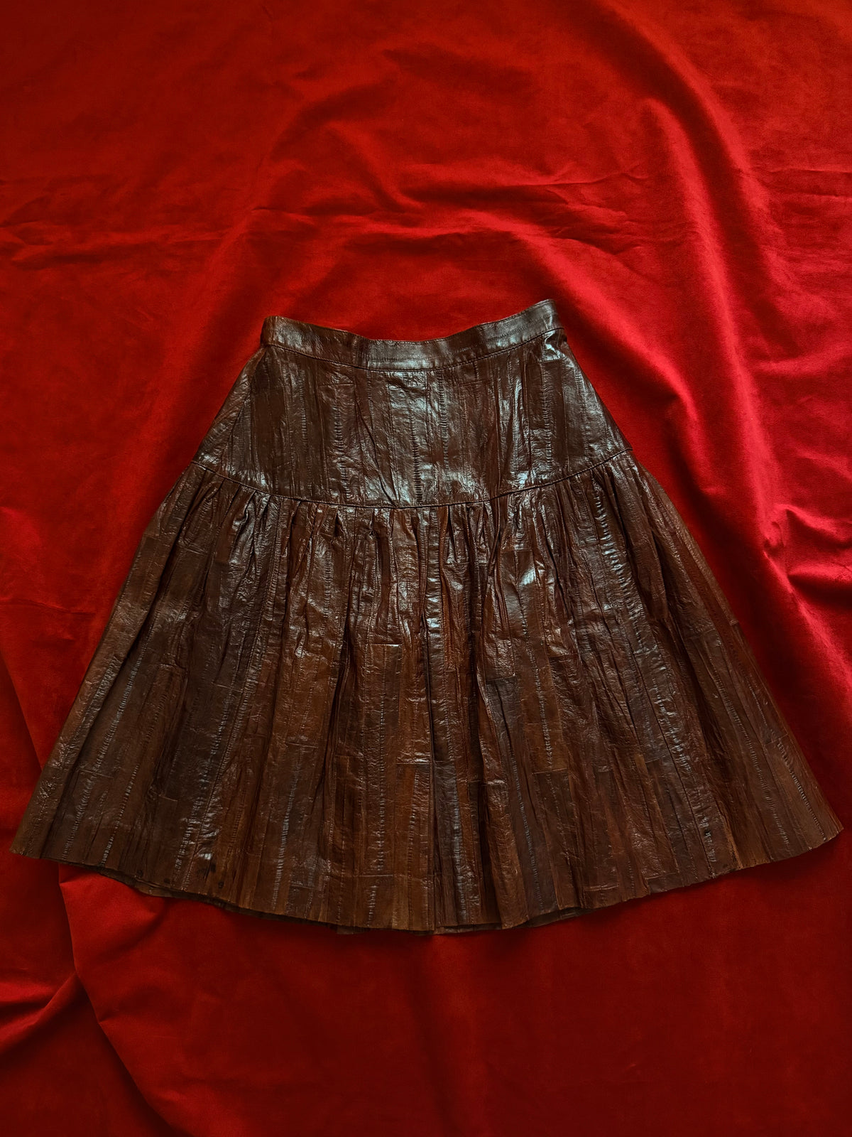 Krizia gonna vintage in pelle esotica