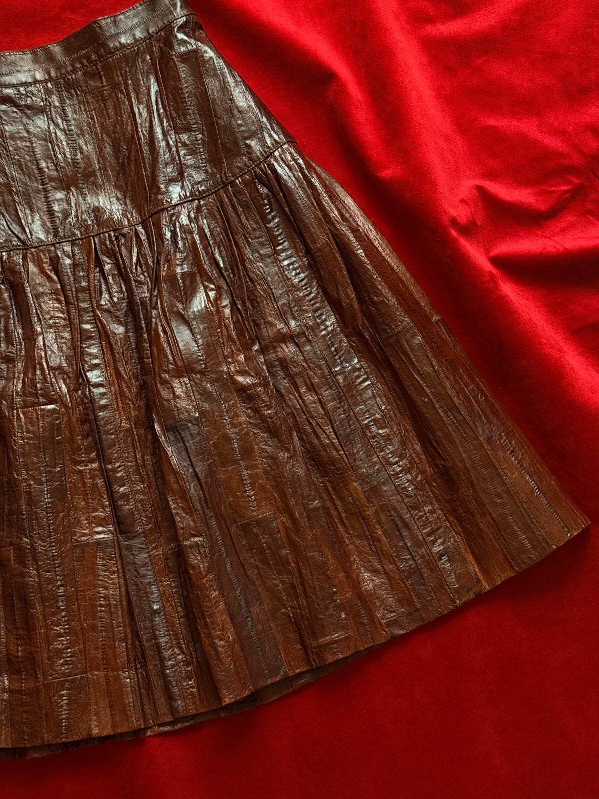 Krizia gonna vintage in pelle esotica