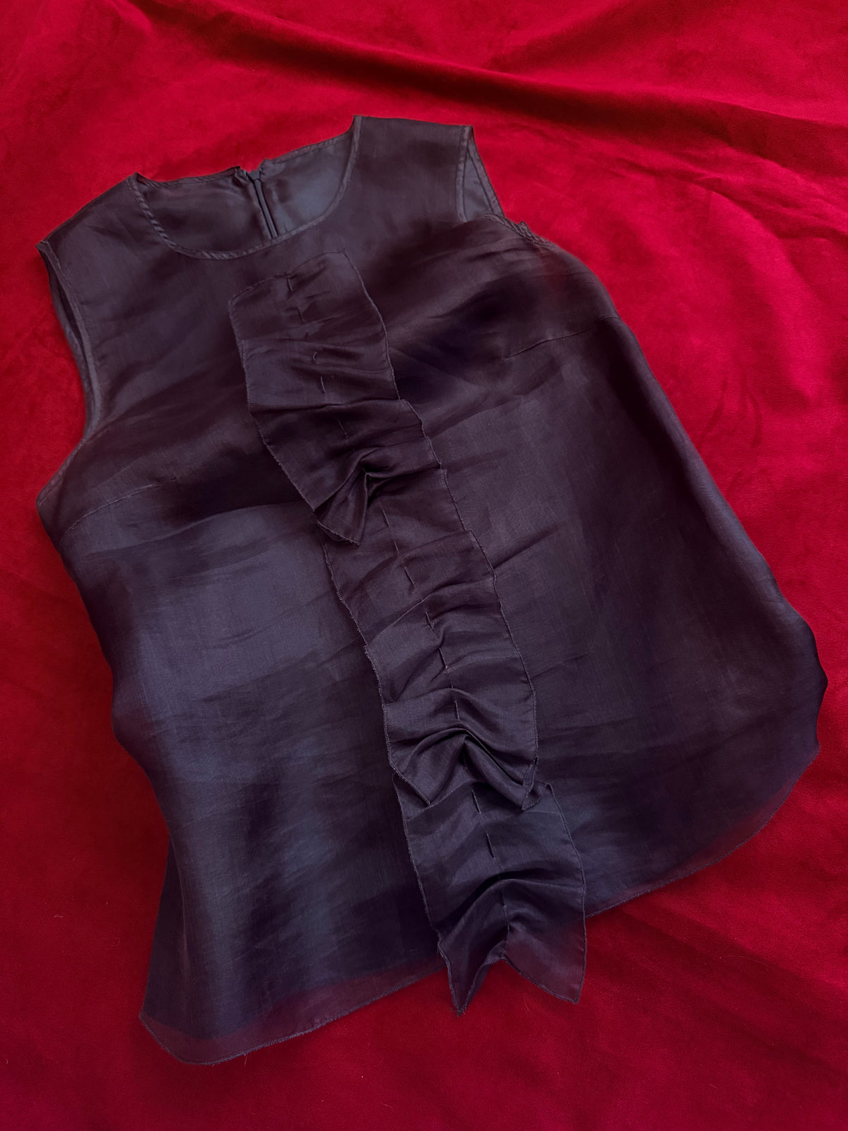 Prada top in voilé di seta P/E 2002
