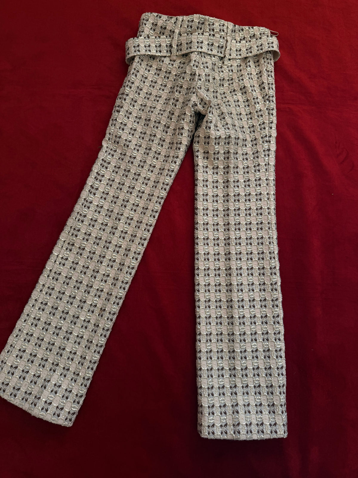 Prada pantaloni fantasia dorati P/E 2002