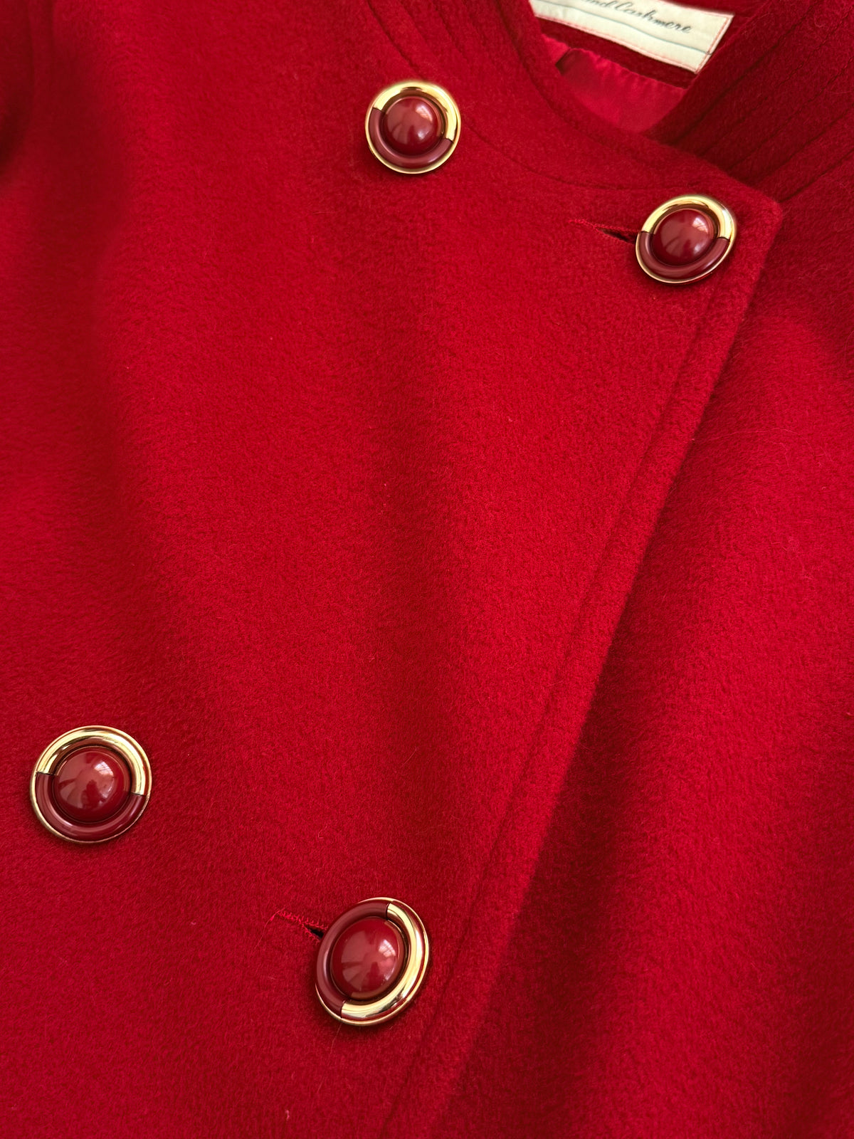 Cappotto vintage francese in lana e cachemire