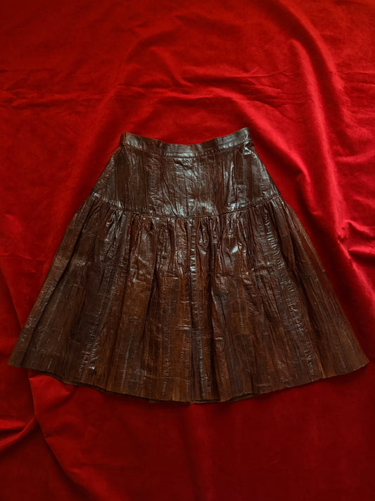 Krizia vintage leather skirt