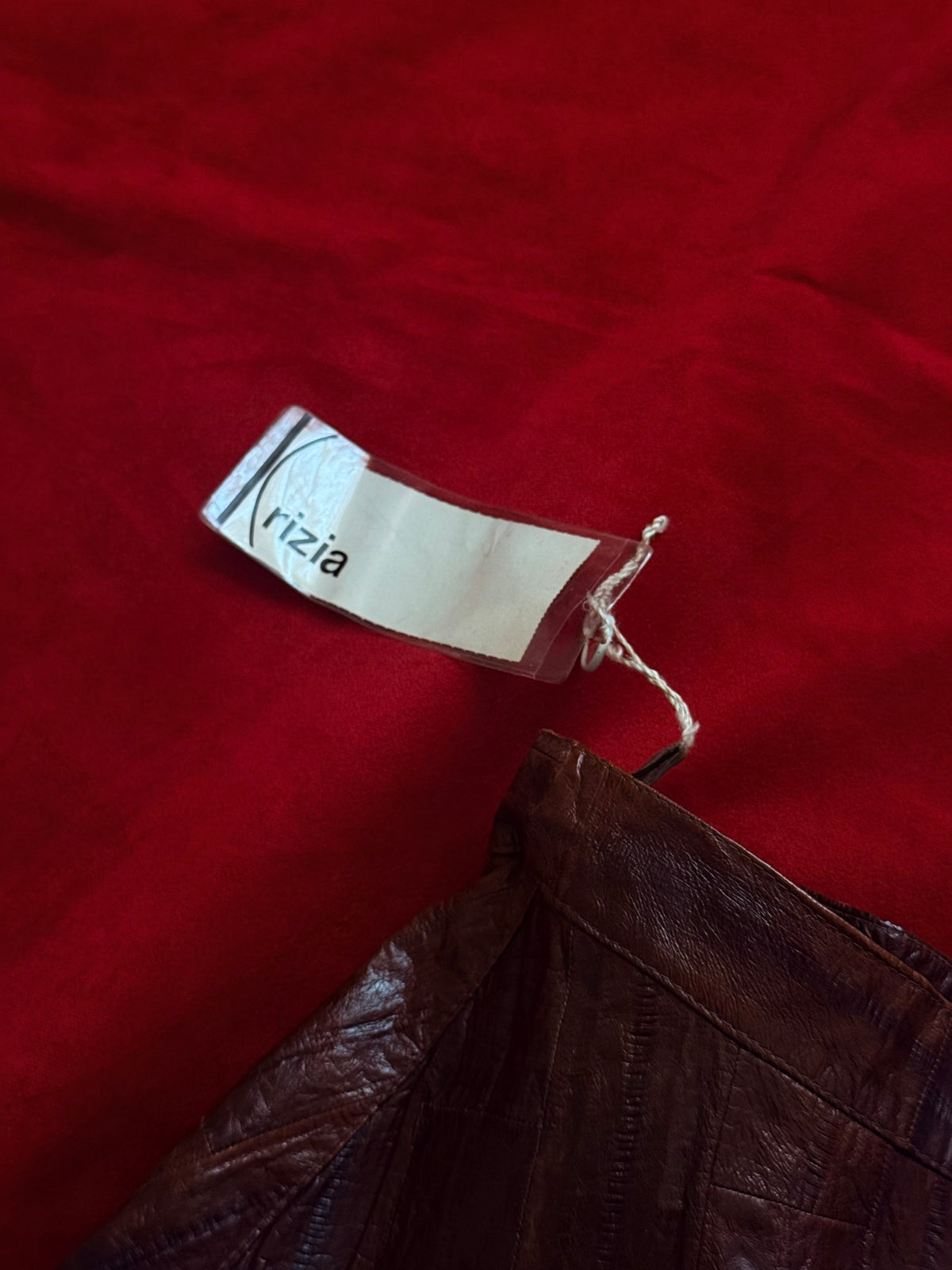 Krizia vintage leather skirt 2