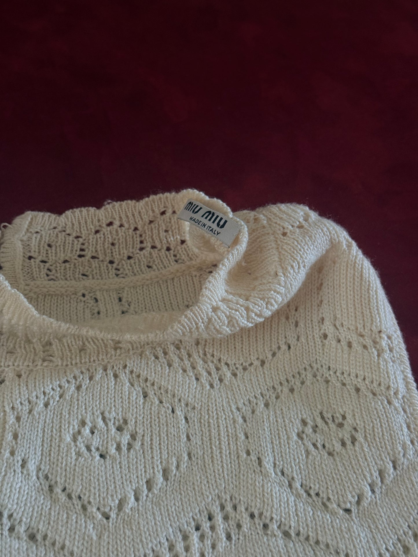 Miu Miu abito in maglia traforato