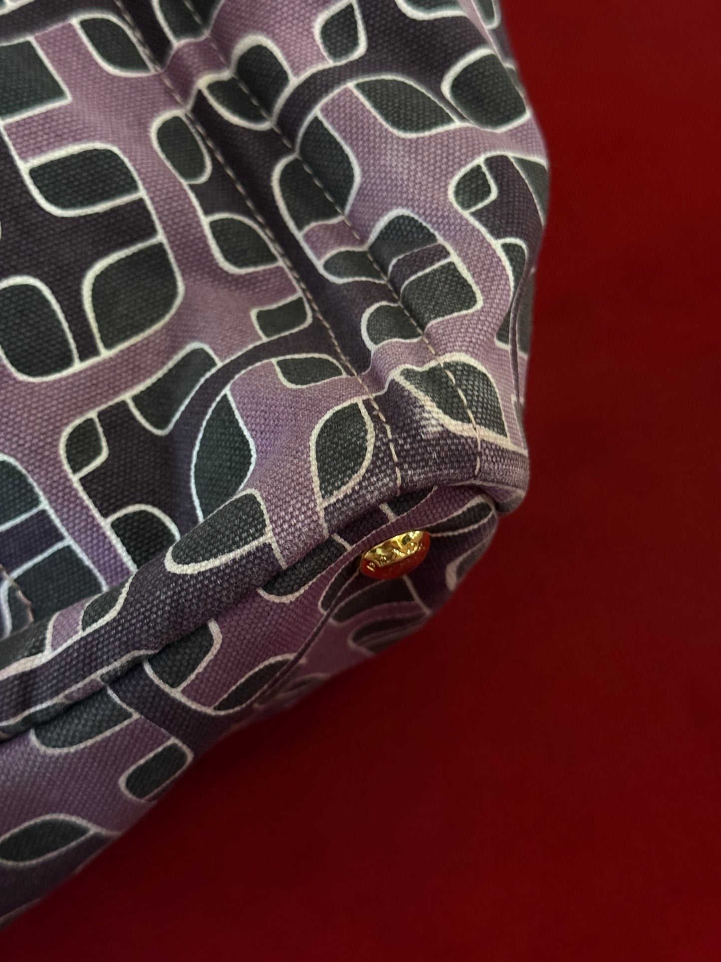 Prada borsa canvas stampa geometrica del 2010