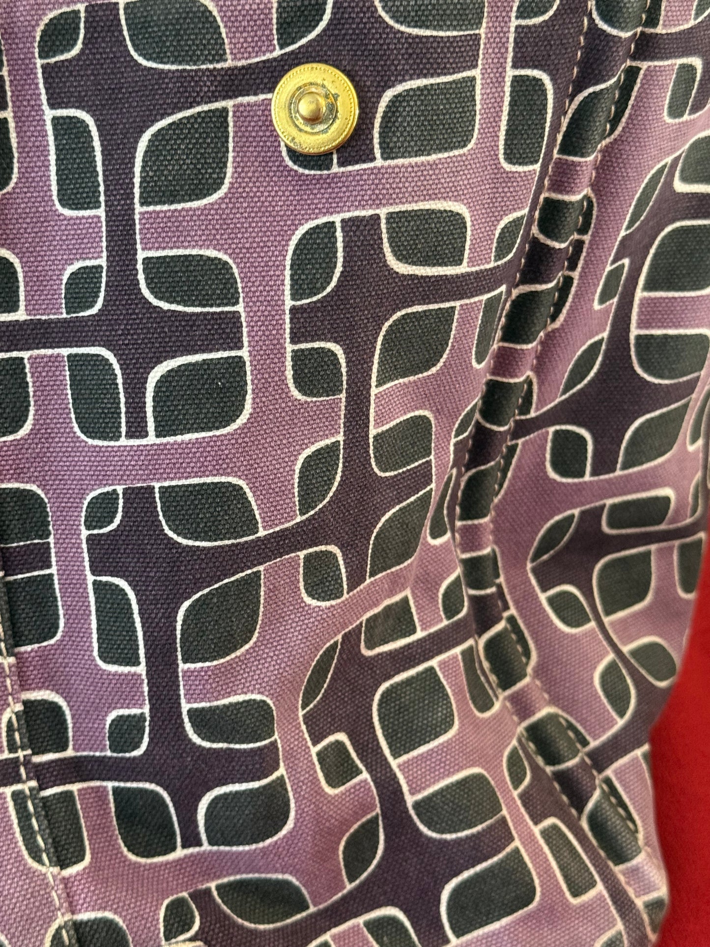 Prada borsa canvas stampa geometrica del 2010