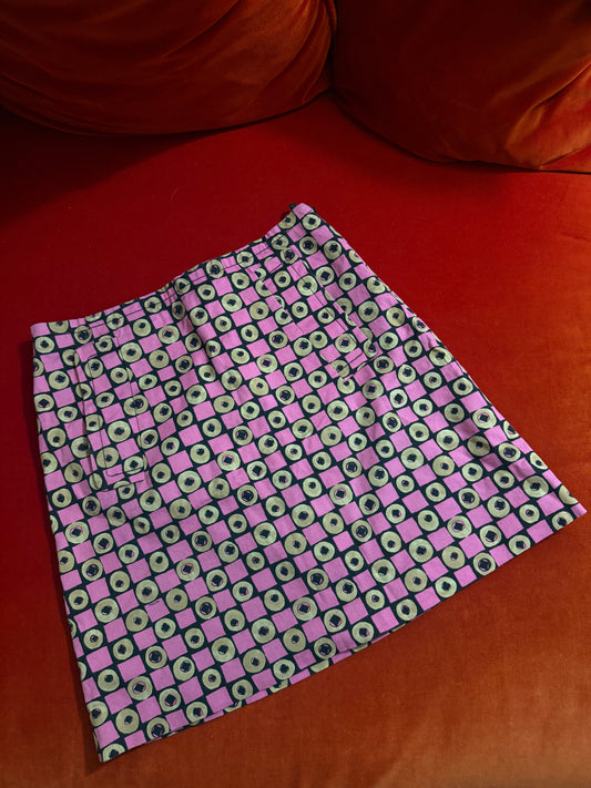 Prada minigonna stampa geometrica