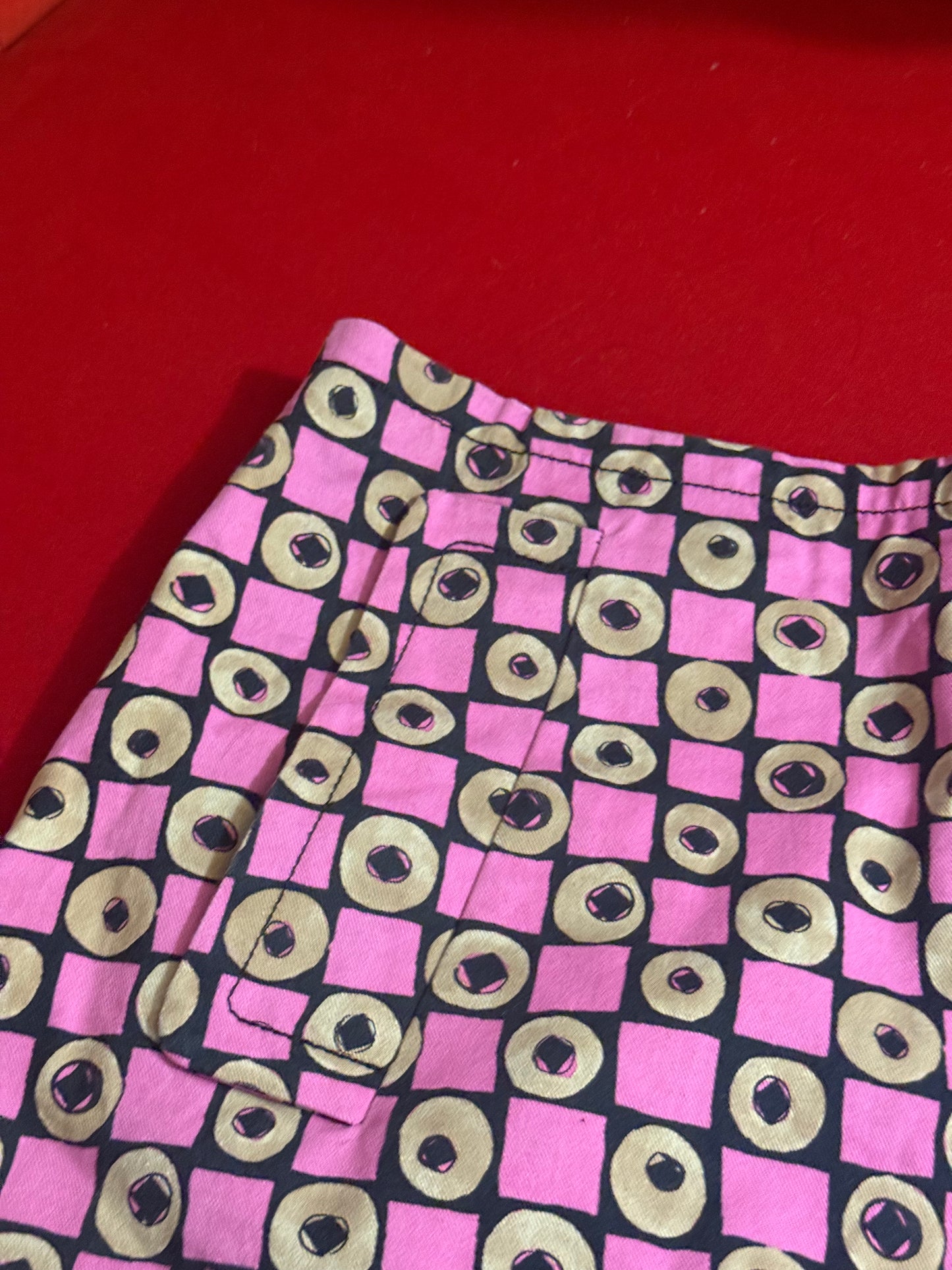 Prada minigonna stampa geometrica