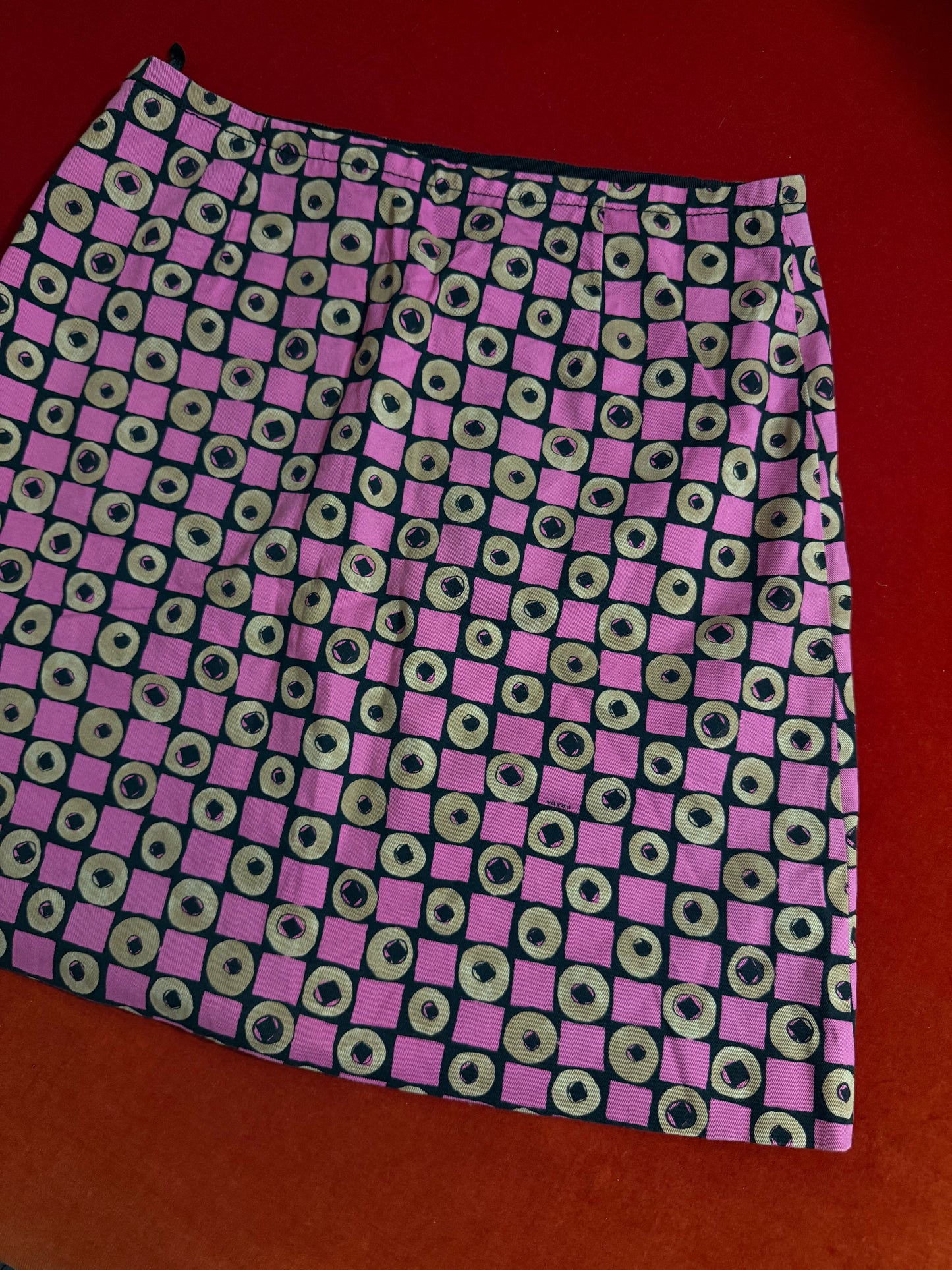 Prada minigonna stampa geometrica