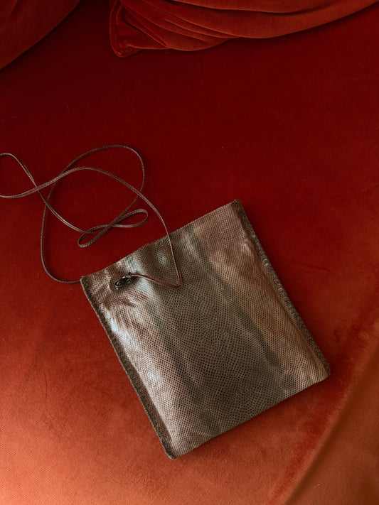 Prada mini tote in rettile