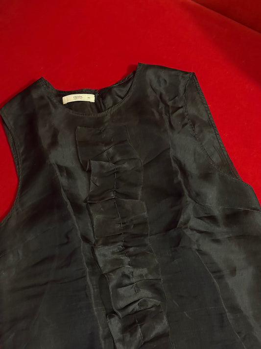 Prada top in seta con ruches P/E 2002